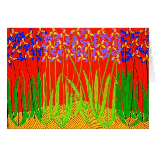 Tennessee Irises at Sunset Card