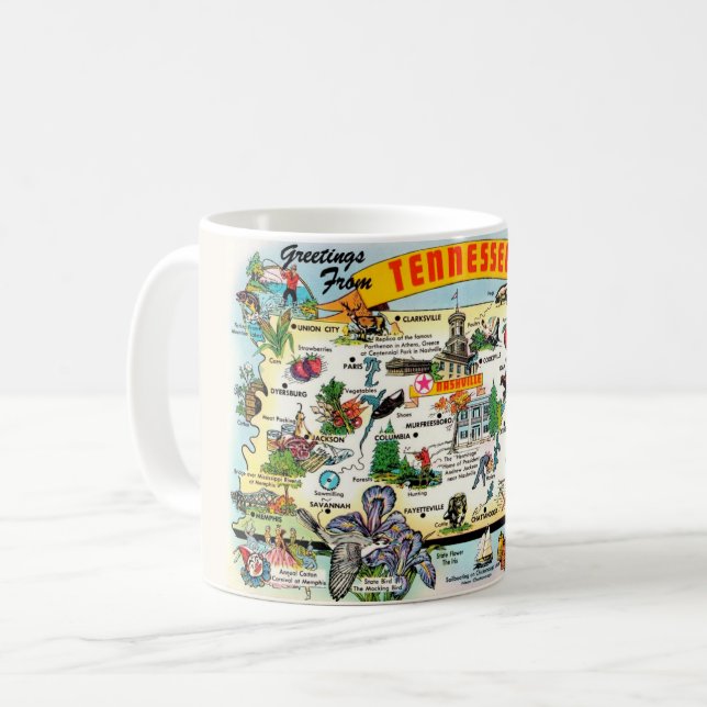 Tennessee Map Mug (Front Left)