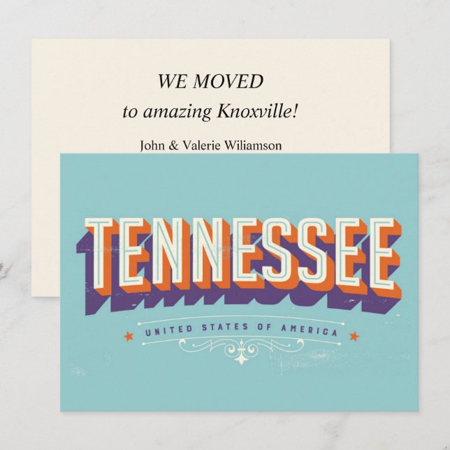 Tennessee Moving Address Card (Front/Back)