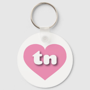 Tennessee pink heart - I love tn Key Ring