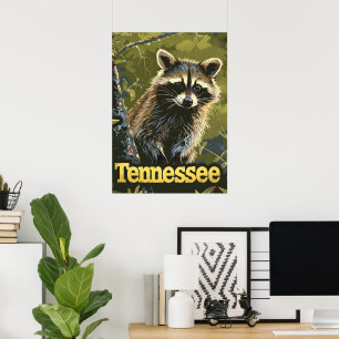 Tennessee Racoon Poster