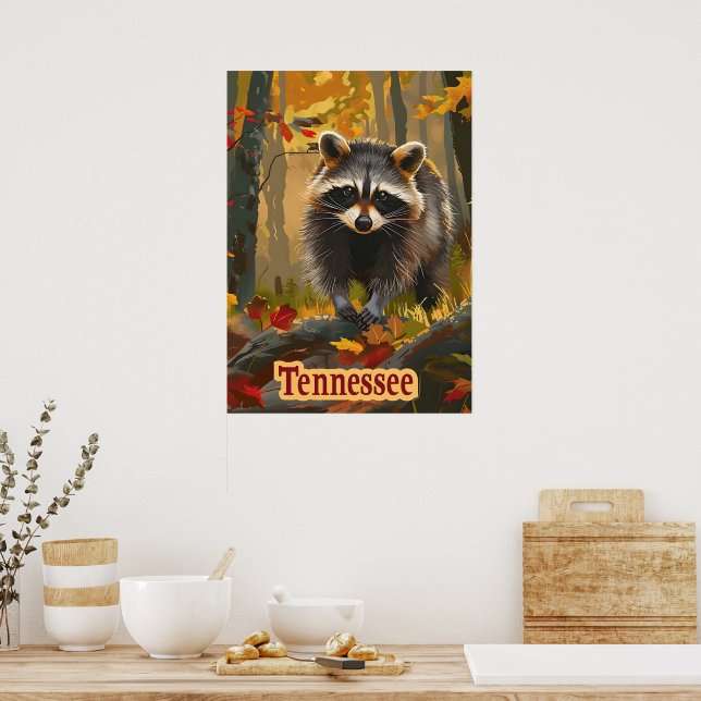 Tennessee Racoon Poster (Kitchen)