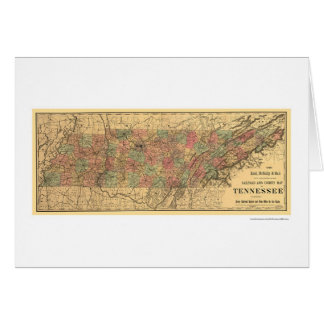 Tennessee Railroad & Post Office Map 1888