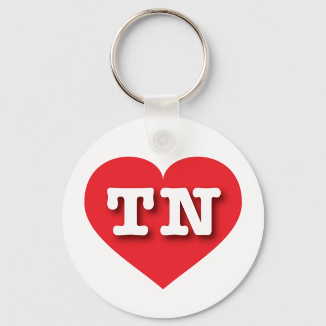 Tennessee Red Heart - I love TN Key Ring (Front)