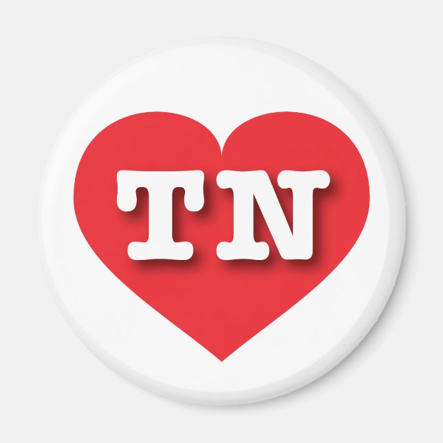 Tennessee Red Heart - I love TN Magnet (Front)