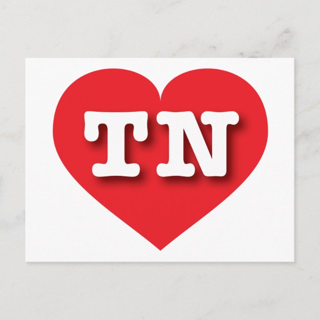 Tennessee Red Heart - I love TN Postcard (Front)