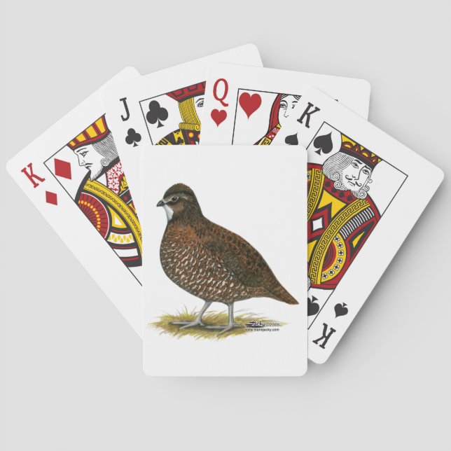 Tennessee Red Quail Playing Cards (Back)