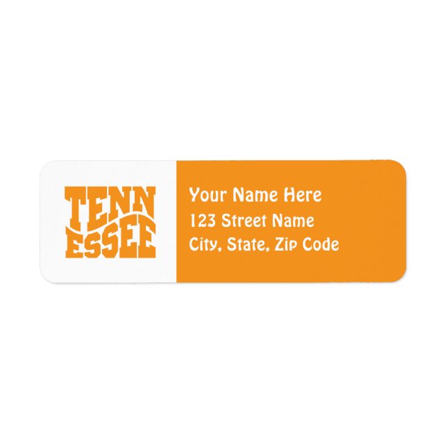Tennessee Return Address Label (Front)