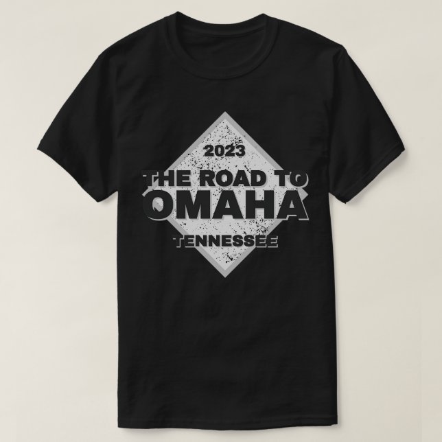 Tennessee Road To Omaha College Baseball 2023 T-Shirt (Design Front)