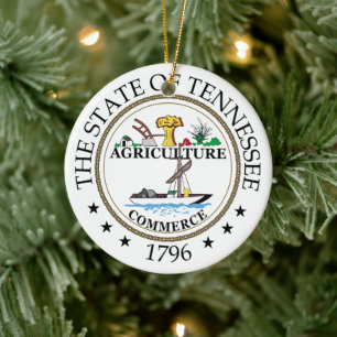 Tennessee sign ceramic ornament