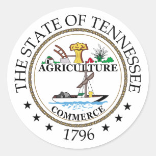 Tennessee sign classic round sticker