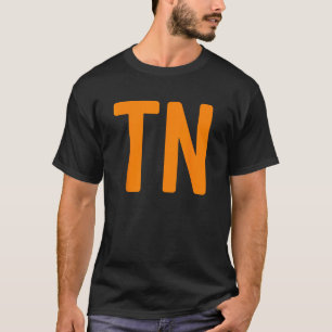 Tennessee Simple TN Orange State Pride Fan Tee