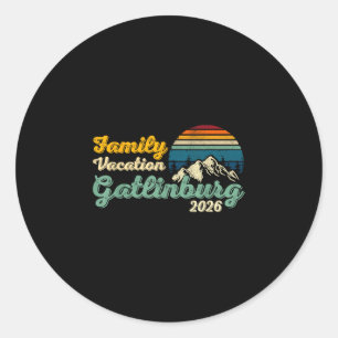 Tennessee smoky mountains family vacation 2025 classic round sticker