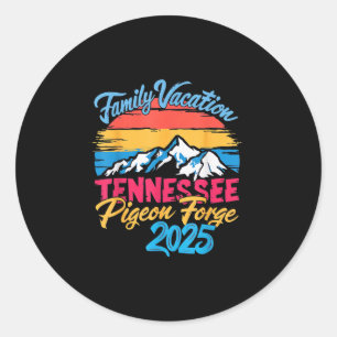 Tennessee Smoky Mountains Family Vacation 2025 Pig Classic Round Sticker