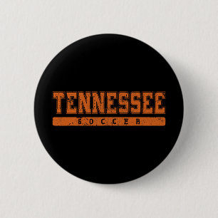 Tennessee Soccer Orange Vintage Text 6 Cm Round Badge