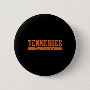 Tennessee Soccer Orange Vintage Text 6 Cm Round Badge