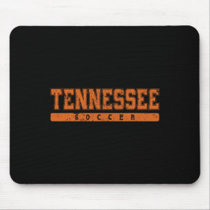 Tennessee Soccer Orange Vintage Text Mouse Pad
