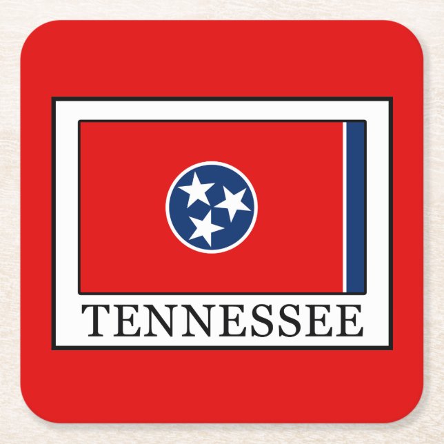 Tennessee Square Paper Coaster (Front)