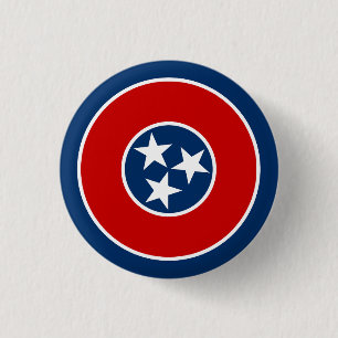 Tennessee State Flag 3 Cm Round Badge