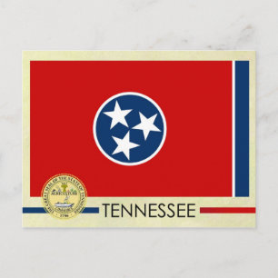 Tennessee State Flag and Seal Postcard