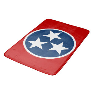 Tennessee State Flag Blue White Stars Bath Mat