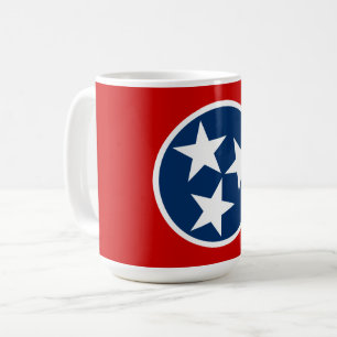 Tennessee State Flag Blue White Stars Coffee Mug