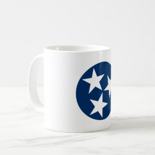 Tennessee State Flag Blue White Stars Coffee Mug