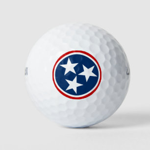 Tennessee State Flag Blue White Stars Golf Balls