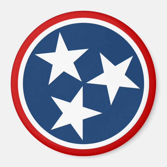 Tennessee State Flag Blue White Stars Magnet (Front)