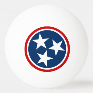 Tennessee State Flag Blue White Stars Ping Pong Ball