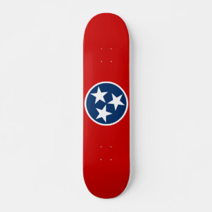 Tennessee State Flag Blue White Stars Skateboard