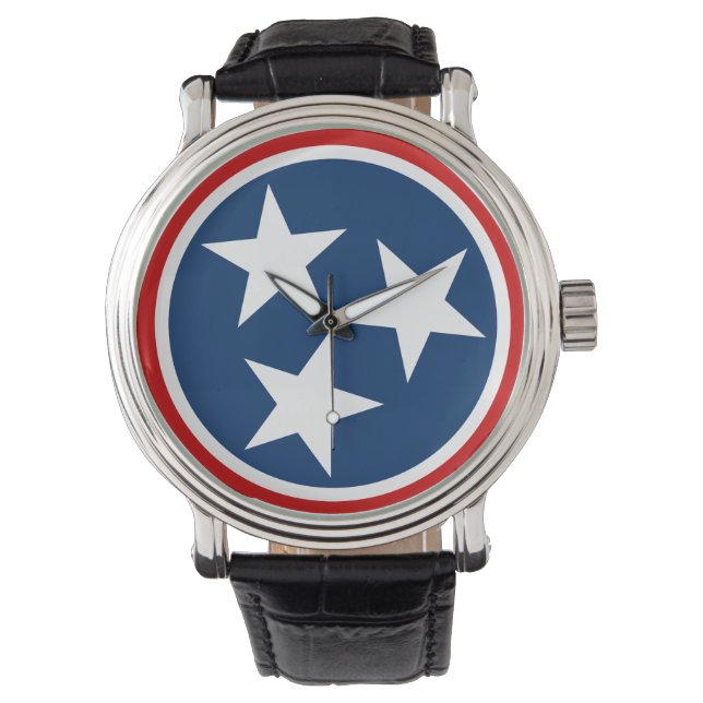 Tennessee State Flag Blue White Stars Watch (Front)