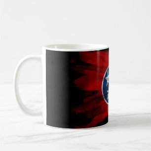 Tennessee state flag brush stroke, Tennessee flag Coffee Mug