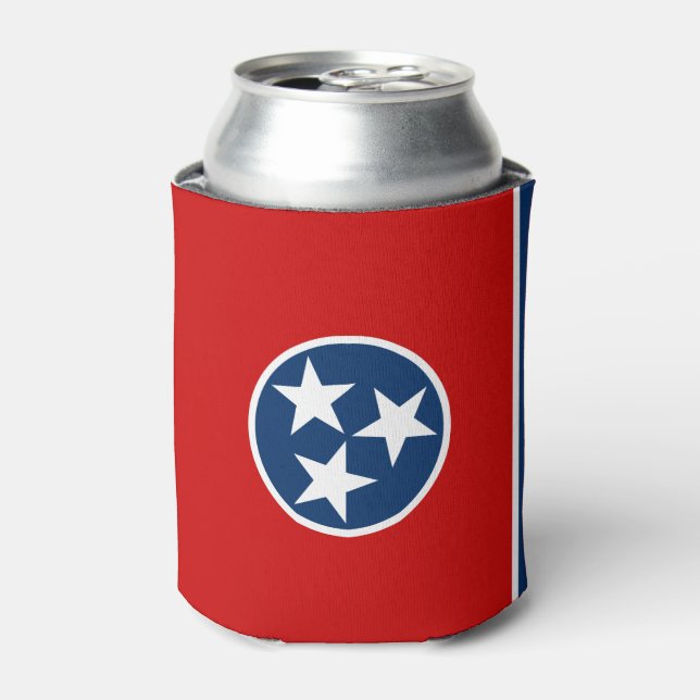 Tennessee State Flag Can Cooler (Can Front)