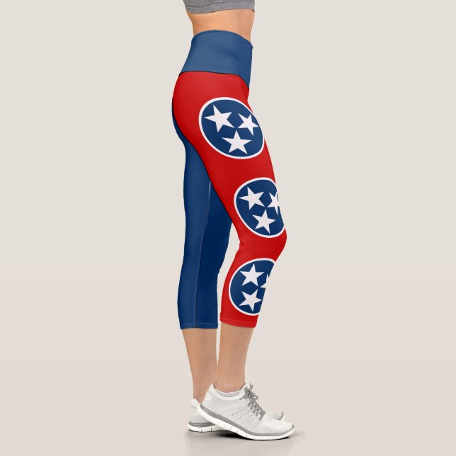 Tennessee State Flag Capri Leggings (Right)