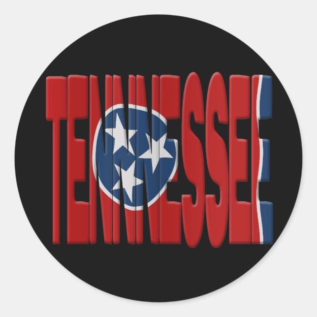 Tennessee State flag Classic Round Sticker (Front)