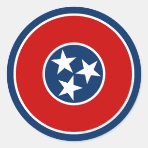 Tennessee State Flag Classic Round Sticker
