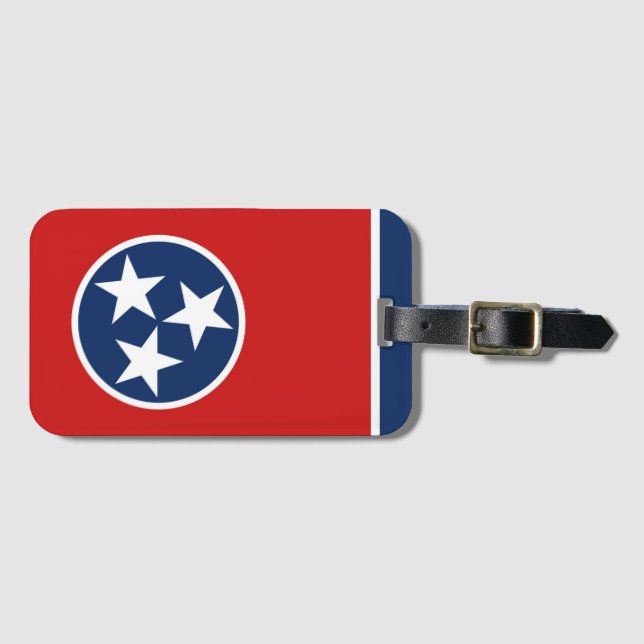 Tennessee state flag luggage tag (Front Horizontal)