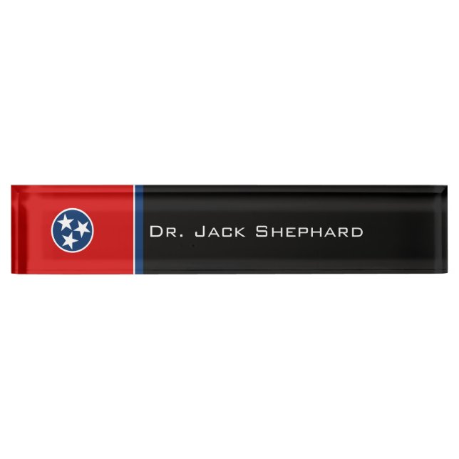 Tennessee State Flag Nameplate (Front)
