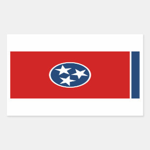 Tennessee State Flag Rectangular Sticker