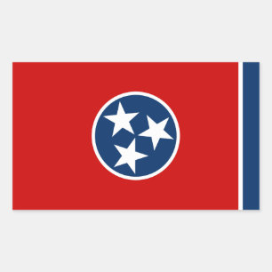 Tennessee State Flag Rectangular Sticker