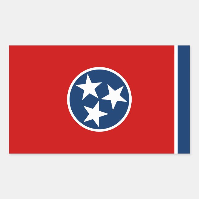 Tennessee State Flag Rectangular Sticker (Front)