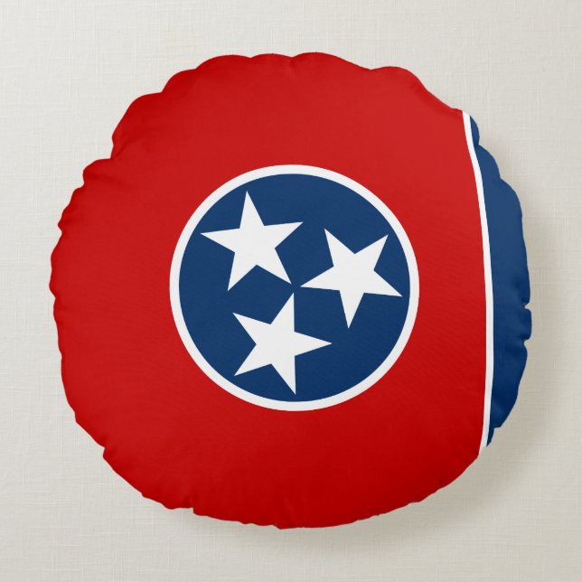 Tennessee State Flag Round Cushion (Front)