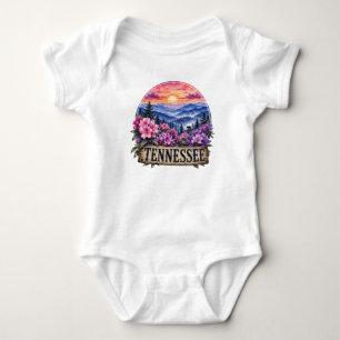 Tennessee State Floral Design Baby Bodysuit