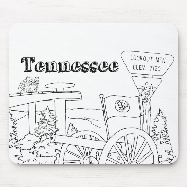 Tennessee State Symbols Volunteer State Images Mouse Pad (Front)
