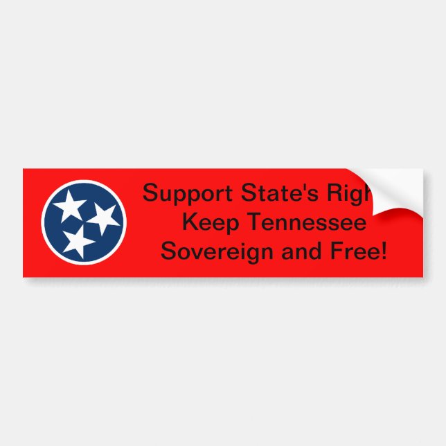 Tennessee State's Rights Bumper Sticker (Front)