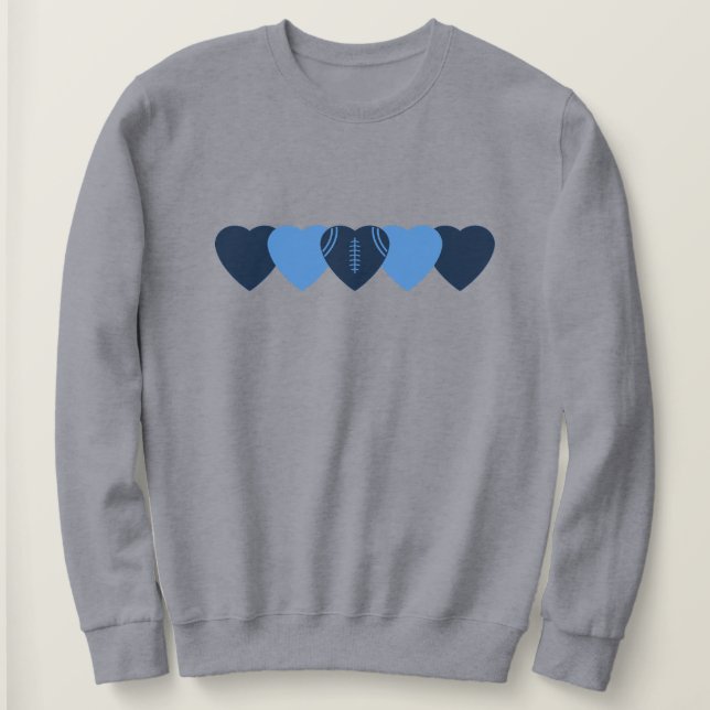 Tennessee Titans Heart Football Dark Sweatshirt (Design Front)