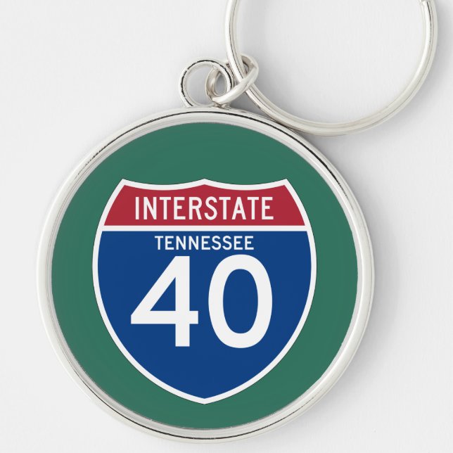 Tennessee TN I-40 Interstate Highway Shield - Key Ring (Front)