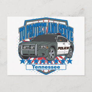 Tennessee To Protect and Serve Police Squad Car Postcard