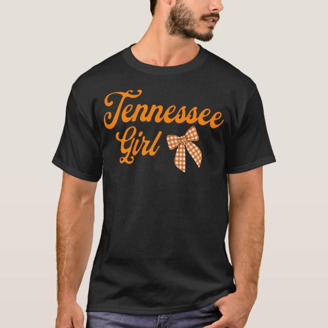 Tennessee Tween Orange Script State T-Shirt (Front)